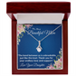 THIS STONE REPRESENTS A PIECE OF MY HEART/ ALLURING BEAUTY NECKLACE W/ ON DEMAND MESSAGE CARD