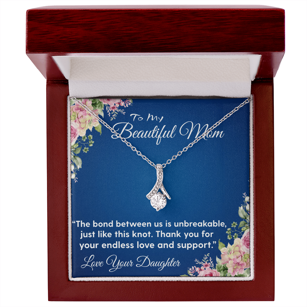 THIS STONE REPRESENTS A PIECE OF MY HEART/ ALLURING BEAUTY NECKLACE W/ ON DEMAND MESSAGE CARD