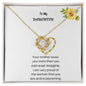 To My Daughter Love Knot Necklace (Yellow & White Gold Variants)