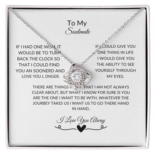 To My Wife| Love Knot Necklace (Yellow & White Gold Variants)