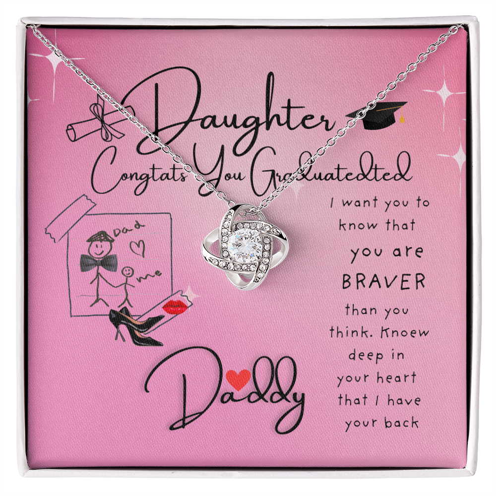 YOU ARE BRAVER THAN YOU THINK/ LOVE KNOT WITH ROTATING ROSE GIFT BOX