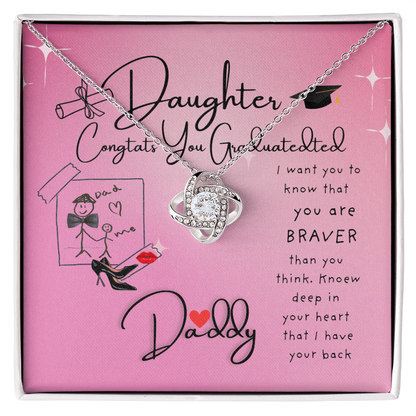 YOU ARE BRAVER THAN YOU THINK/ LOVE KNOT WITH ROTATING ROSE GIFT BOX