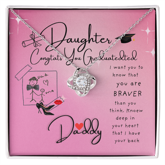 YOU ARE BRAVER THAN YOU THINK/ LOVE KNOT WITH ROTATING ROSE GIFT BOX