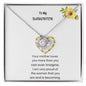 To My Daughter Love Knot Necklace (Yellow & White Gold Variants)