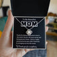 To My Beautiful Mom Love Knot Necklace/ w/On Demand Message Card