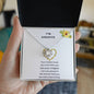 To My Daughter Love Knot Necklace (Yellow & White Gold Variants)