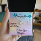 MOM YOU LIGHT UP MY LIFE/LOVE KNOT NECKLACE/W/ ON DEMAND MESSAGE CARD