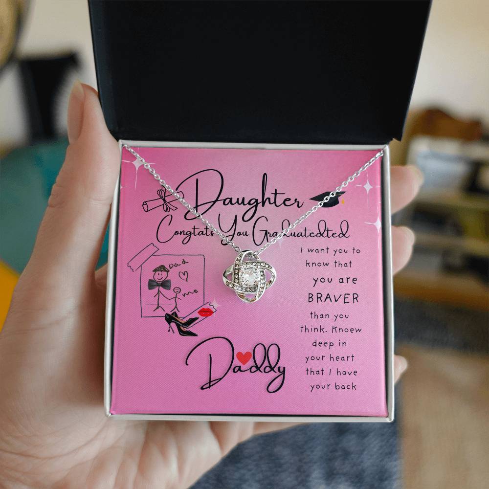 YOU ARE BRAVER THAN YOU THINK/ LOVE KNOT WITH ROTATING ROSE GIFT BOX