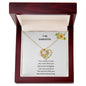 To My Daughter Love Knot Necklace (Yellow & White Gold Variants)