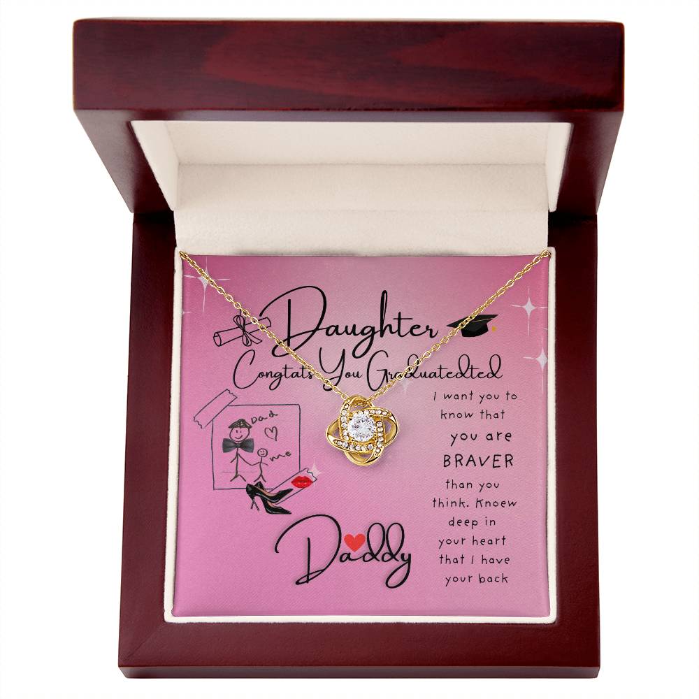 YOU ARE BRAVER THAN YOU THINK/ LOVE KNOT WITH ROTATING ROSE GIFT BOX