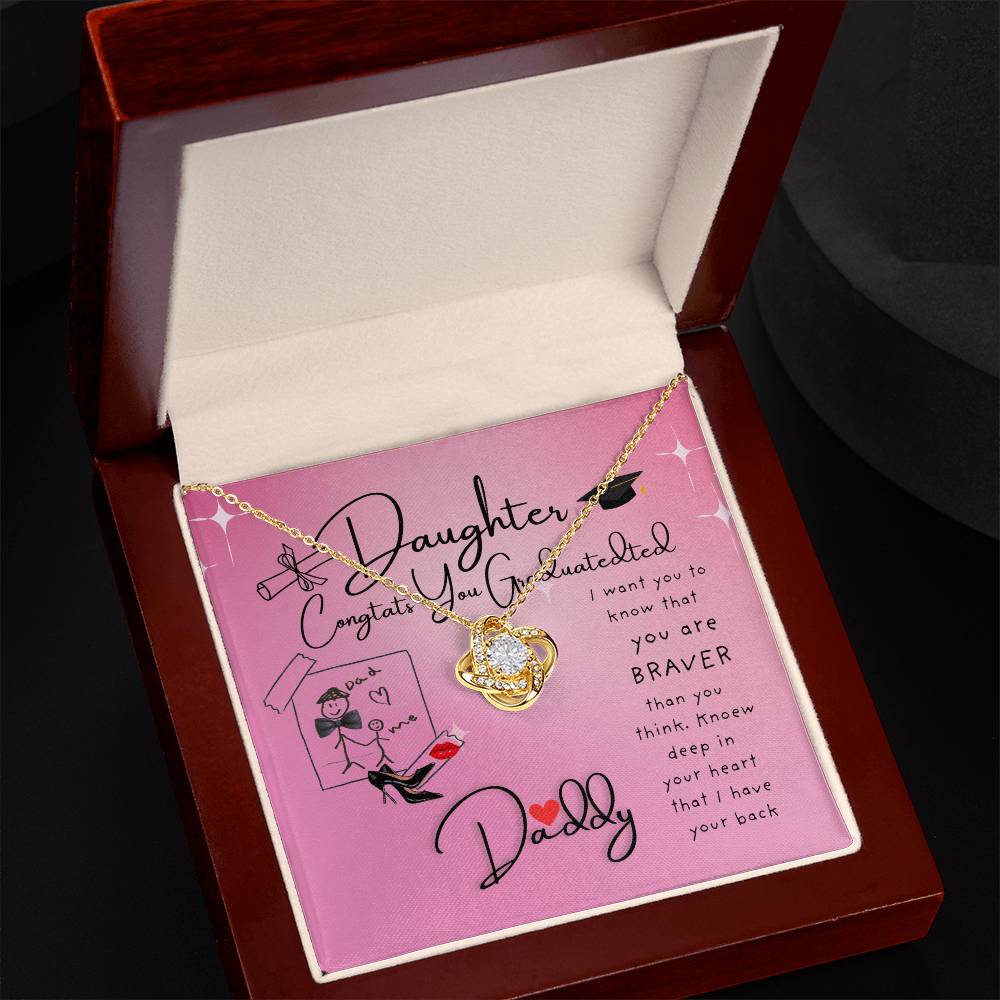 YOU ARE BRAVER THAN YOU THINK/ LOVE KNOT WITH ROTATING ROSE GIFT BOX
