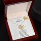 To My Daughter Love Knot Necklace (Yellow & White Gold Variants)