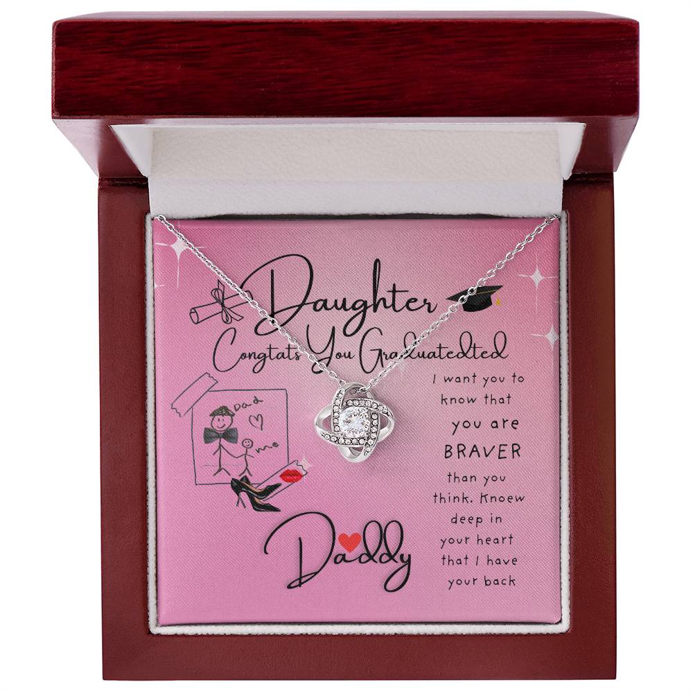 YOU ARE BRAVER THAN YOU THINK/ LOVE KNOT WITH ROTATING ROSE GIFT BOX