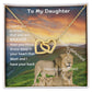 To My Daughter/You Are Braver Than You Think/ With Interlocking Hearts Necklace