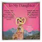 I WILL FIGHT FOR YOU DAUGHTER! INTERLOCKING HEARTS NECKLACE