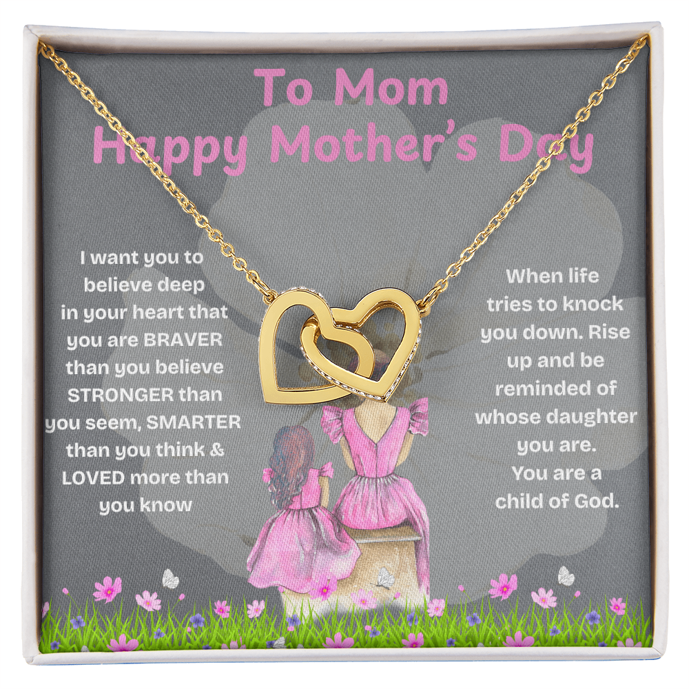 To My Mom Interlocking Hearts Necklace