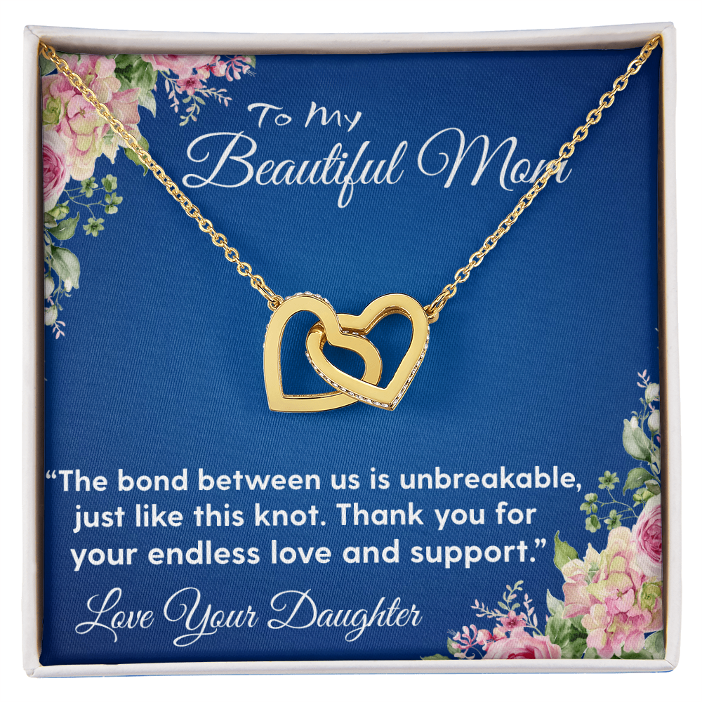 OUR HEARTS INTERLOCKS JUST LIKE THIS NECKLACE/ INTERLOCKING HEARTS NECKLACE