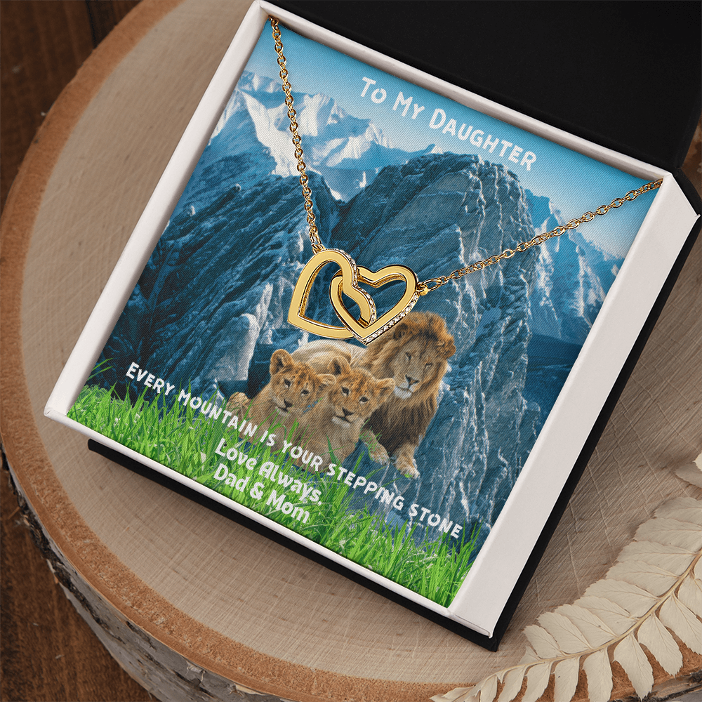 DAUGHTER OUR HEARTS INTERLOCKS JUST LIKE THIS NECKLACE