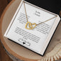 To My Soulmate| Interlocking Hearts Necklace (Yellow & White Gold Variants)