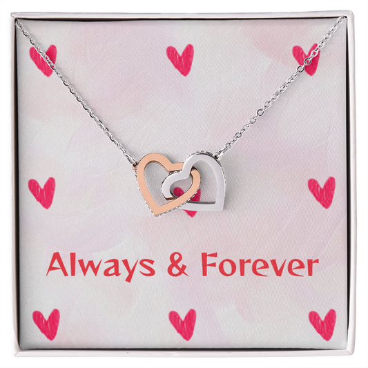 TO MY LOVE INTERLOCKING HEARTS NECKLACE