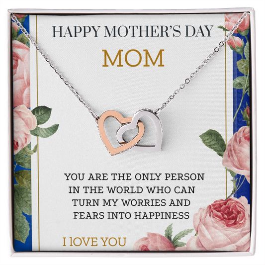 OUR HEARTS INTERLOCKS JUST LIKE THIS NECKLACE/ INTERLOCKING HEARTS NECKLACE