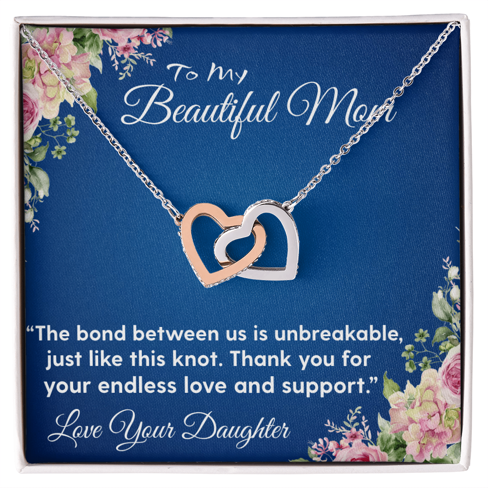OUR HEARTS INTERLOCKS JUST LIKE THIS NECKLACE/ INTERLOCKING HEARTS NECKLACE