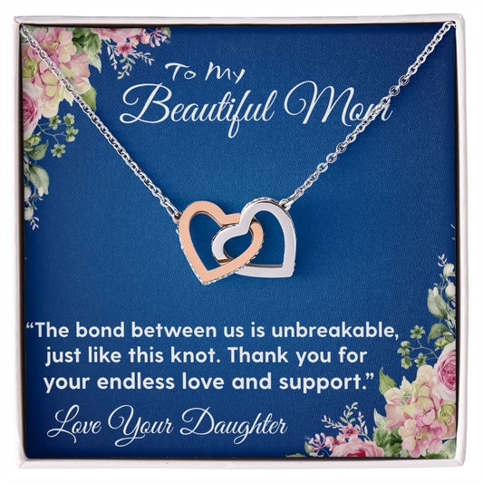 OUR HEARTS INTERLOCKS JUST LIKE THIS NECKLACE/ INTERLOCKING HEARTS NECKLACE