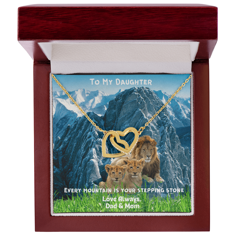DAUGHTER OUR HEARTS INTERLOCKS JUST LIKE THIS NECKLACE