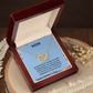 YOUR LOVE HAS SHAPED ME INTO WHO I AM TODAY/ INTERLOCKING HEARTS NECKLACE/W/ON DEMAND MESSAGE CARD