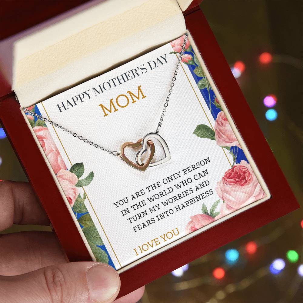 OUR HEARTS INTERLOCKS JUST LIKE THIS NECKLACE/ INTERLOCKING HEARTS NECKLACE