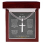 To My Man| Artisan Cross Cuban Link Chain