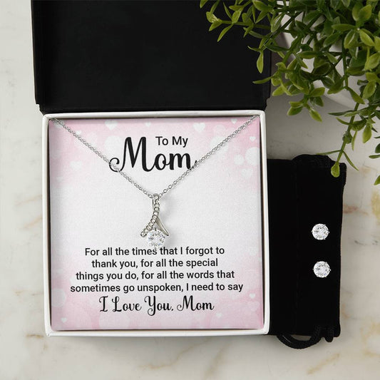 To My Mom | Alluring Beauty Necklace and Earring Set