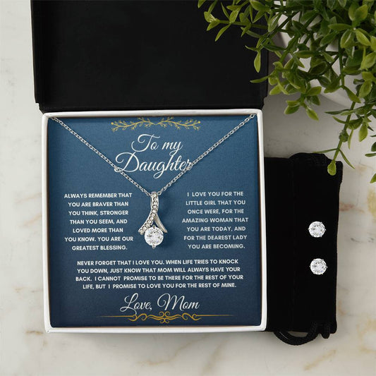To My Daughter| Alluring Beauty + Clear CZ Earring
