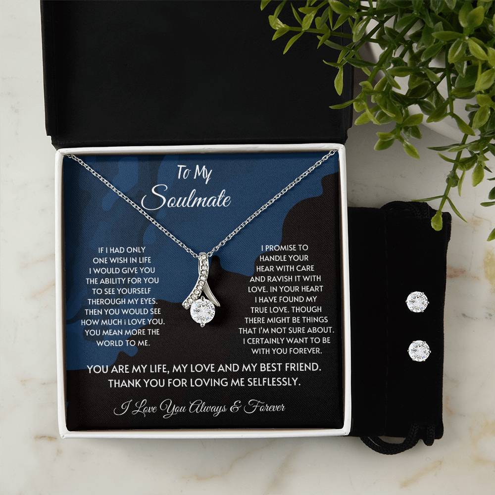 To My Soulmate| Alluring Beauty + Clear CZ Earring