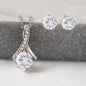 To My Soulmate| Alluring Beauty Necklace + Clear CZ earring