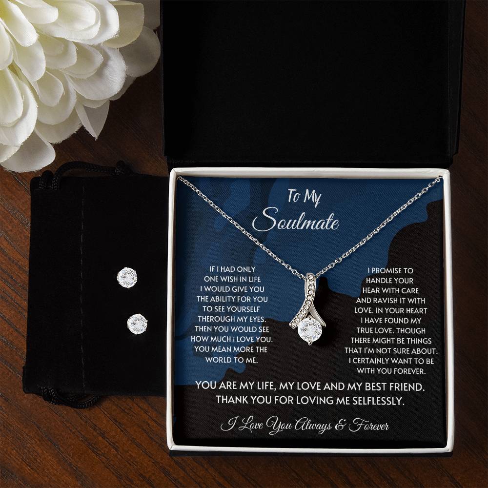 To My Soulmate| Alluring Beauty + Clear CZ Earring