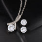 To My Soulmate| Alluring Beauty Necklace + Clear CZ earring