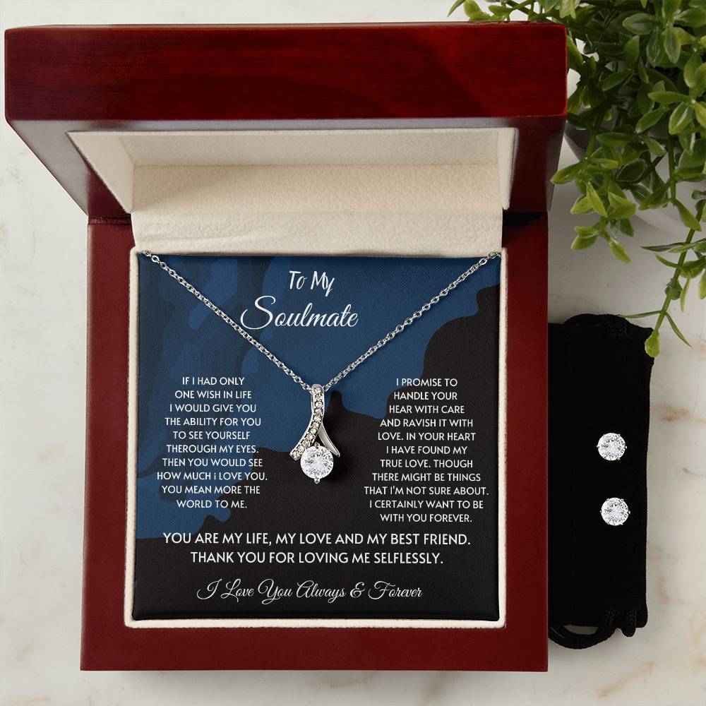 To My Soulmate| Alluring Beauty + Clear CZ Earring