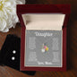 To My Daughter | Alluring Beauty Necklace+ Clear CZ Earring