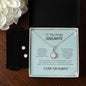 To MY soulmate| Eternal Hope Necklace + Clear CZ Earrings