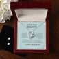 To My Soulmate| Forever Love necklace + Clear CZ Earrings