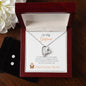 Happy Anniversary To My Girlfriend| Forever Love Necklace + Clear CZ Earrings.