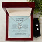To My Soulmate| Forever Love necklace + Clear CZ Earrings