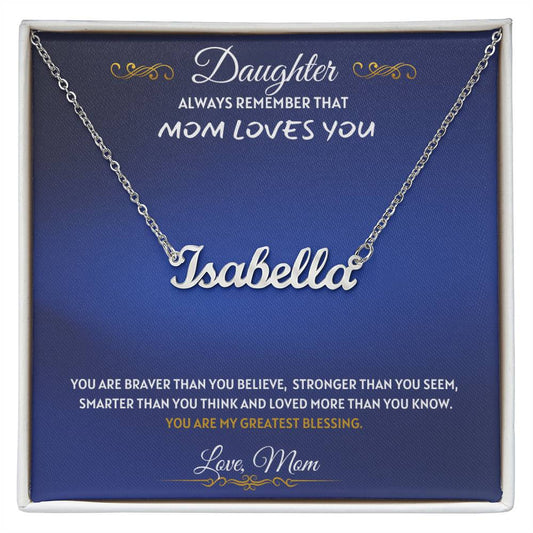 To My Daughter| Custom Necklace With Message Card