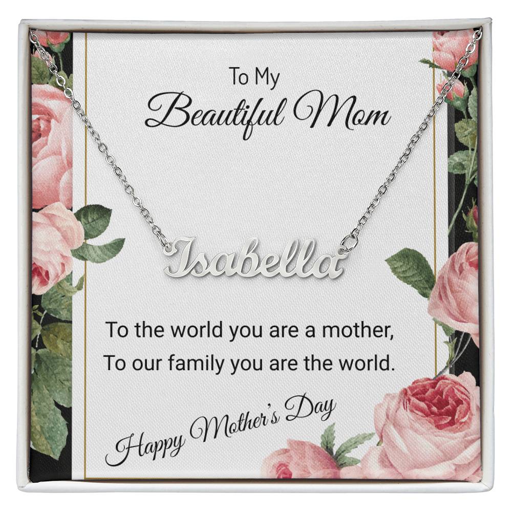 YOUR LOVE HAS SHAPED ME INTO WHO I AM TODAY/ CUSTOM NAME NECKLACE/W/ON DEMAND MESSAGE CARD
