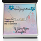 MOM YOU LIGHT UP MY LIFE/CUSTOM NAME NECKLACE/W/ ON DEMAND MESSAGE CARD