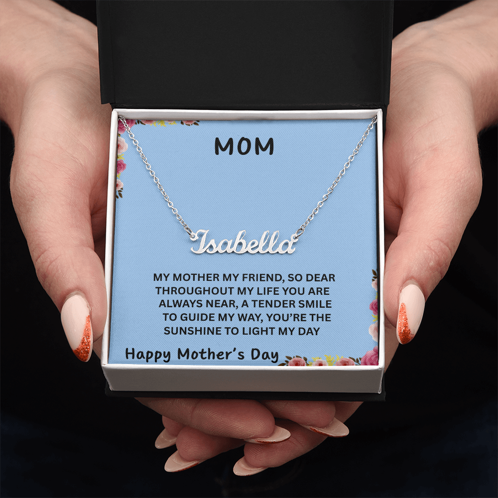 MOM, YOU ARE THE SUNSHINE TO LIGHT MY DAY/ CUSTOM NAME NECKLACE