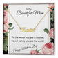 YOUR LOVE HAS SHAPED ME INTO WHO I AM TODAY/ CUSTOM NAME NECKLACE/W/ON DEMAND MESSAGE CARD