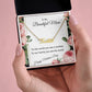 YOUR LOVE HAS SHAPED ME INTO WHO I AM TODAY/ CUSTOM NAME NECKLACE/W/ON DEMAND MESSAGE CARD