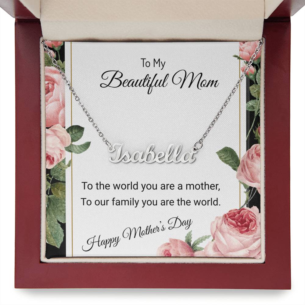 YOUR LOVE HAS SHAPED ME INTO WHO I AM TODAY/ CUSTOM NAME NECKLACE/W/ON DEMAND MESSAGE CARD
